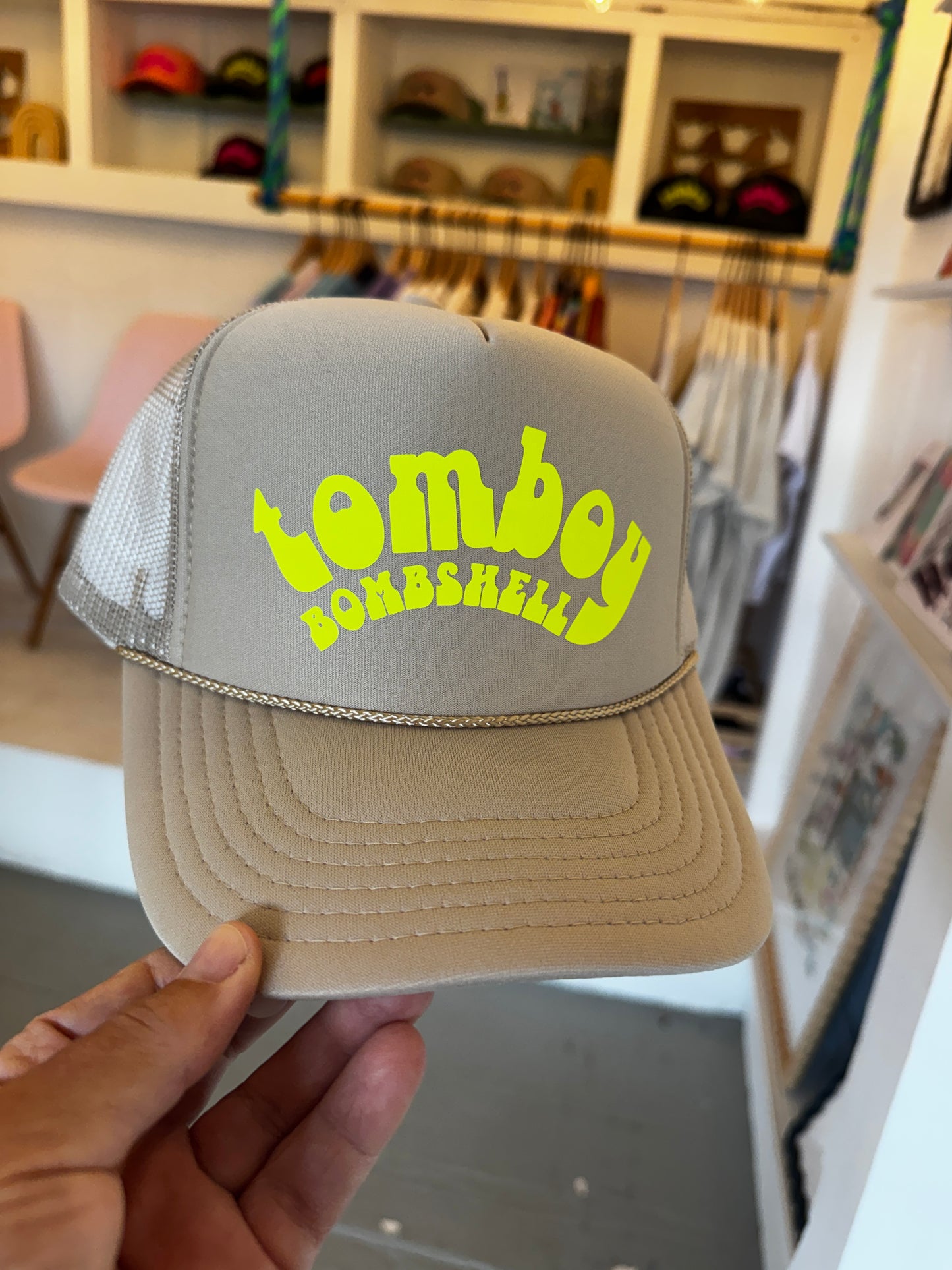 Disco Trucker - Khaki Neon