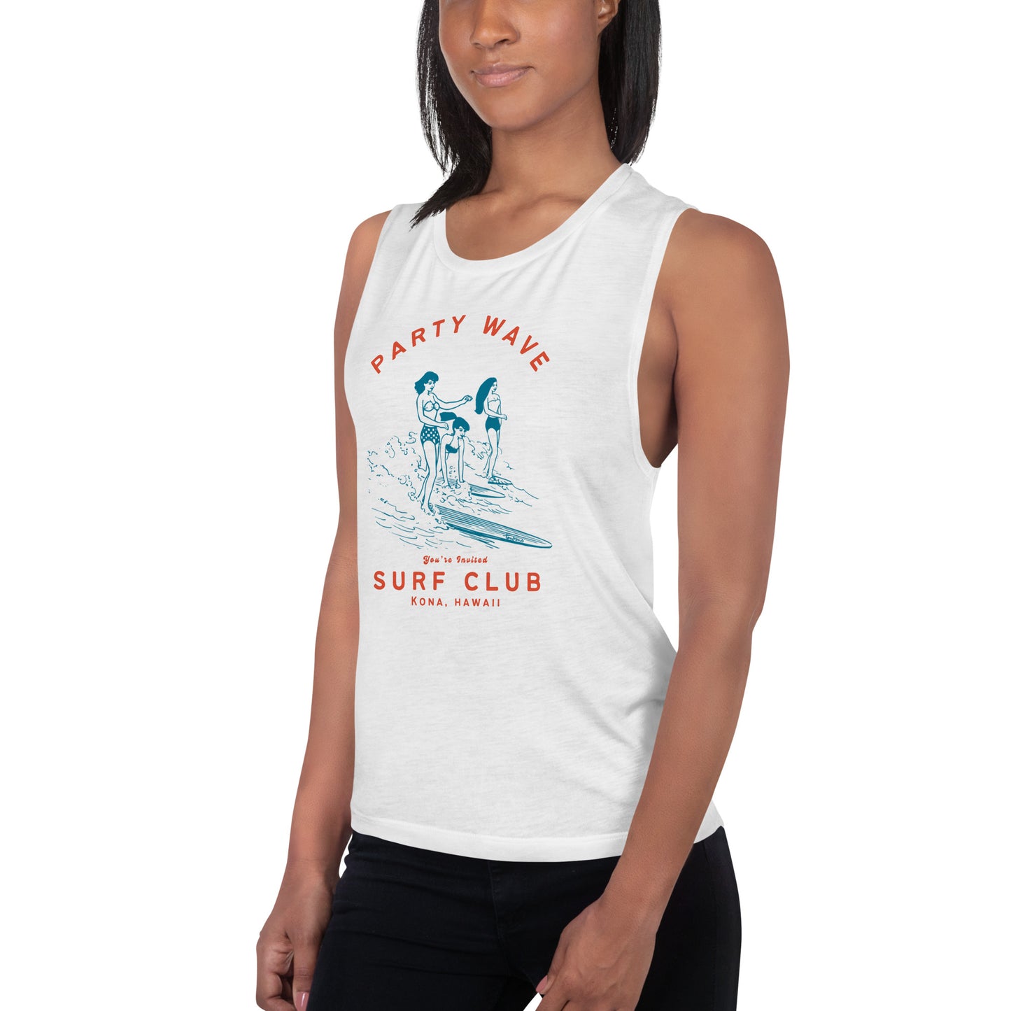 PARTY WAVE MUSCLE TEE